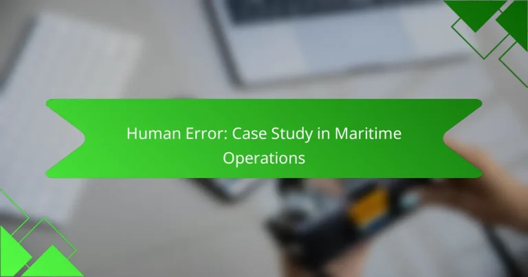 Human Error: Case Study in Maritime Operations