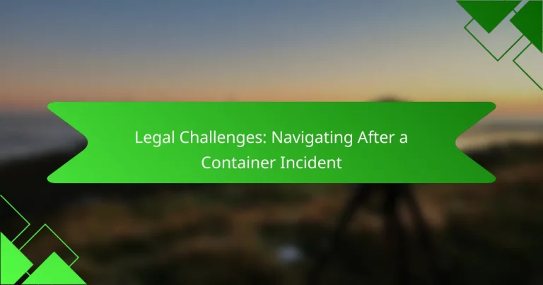 Legal Challenges: Navigating After a Container Incident