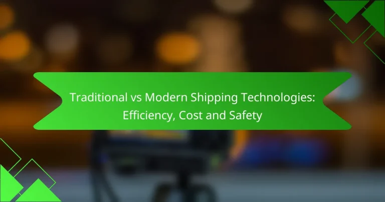 Traditional vs Modern Shipping Technologies: Efficiency, Cost and Safety