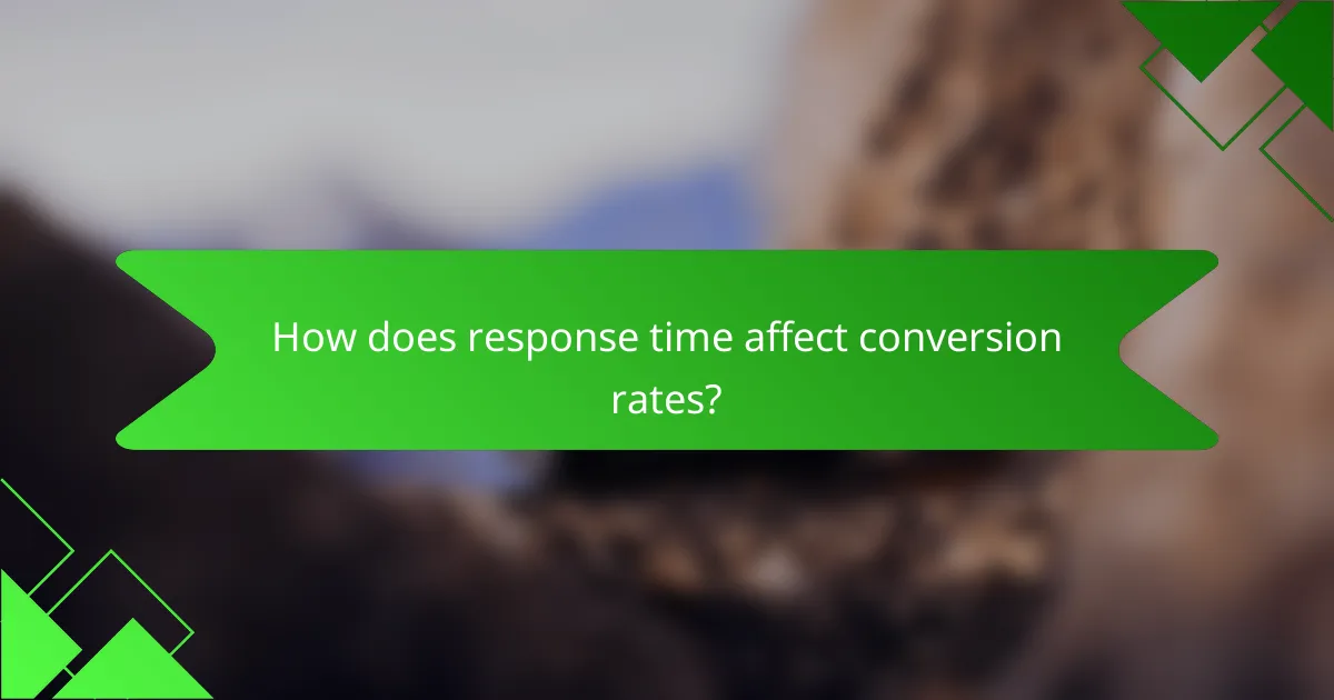 How does response time affect conversion rates?